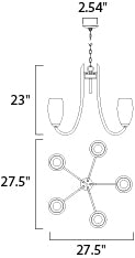 Maxim Taylor 5-Light Chandelier Model: 21655SWSN