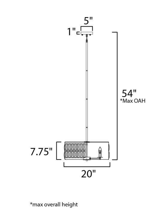 Maxim Madeline 4-Light Pendant Model: 21815BCBK