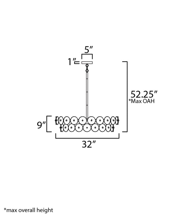 Maxim Loren 30 Chandelier Model: 21823AMGM