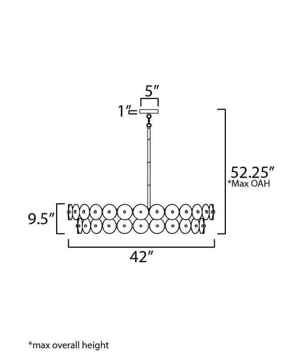 Maxim Loren 42 Chandelier Model: 21824TCWBR