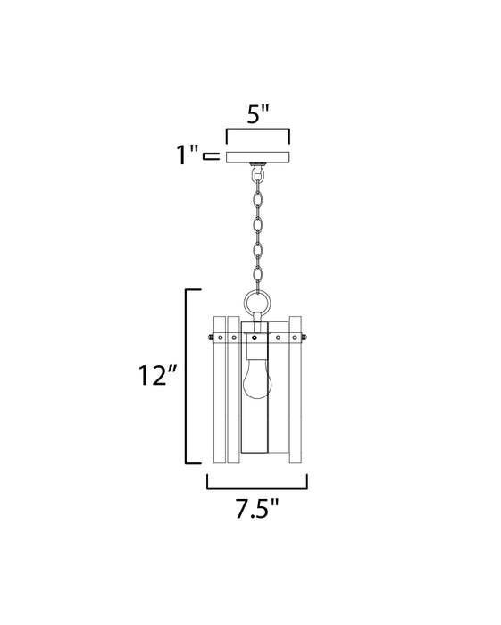 Maxim Warren 1-Light Pendant Model: 21831AGGL