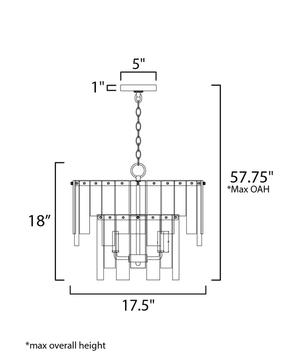 Maxim Warren 4-Light Semi-Flush / Pendant Model: 21833AGGL