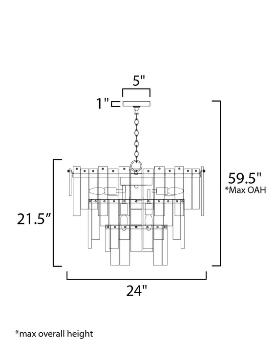 Maxim Warren 9-Light Pendant Model: 21835AGGL