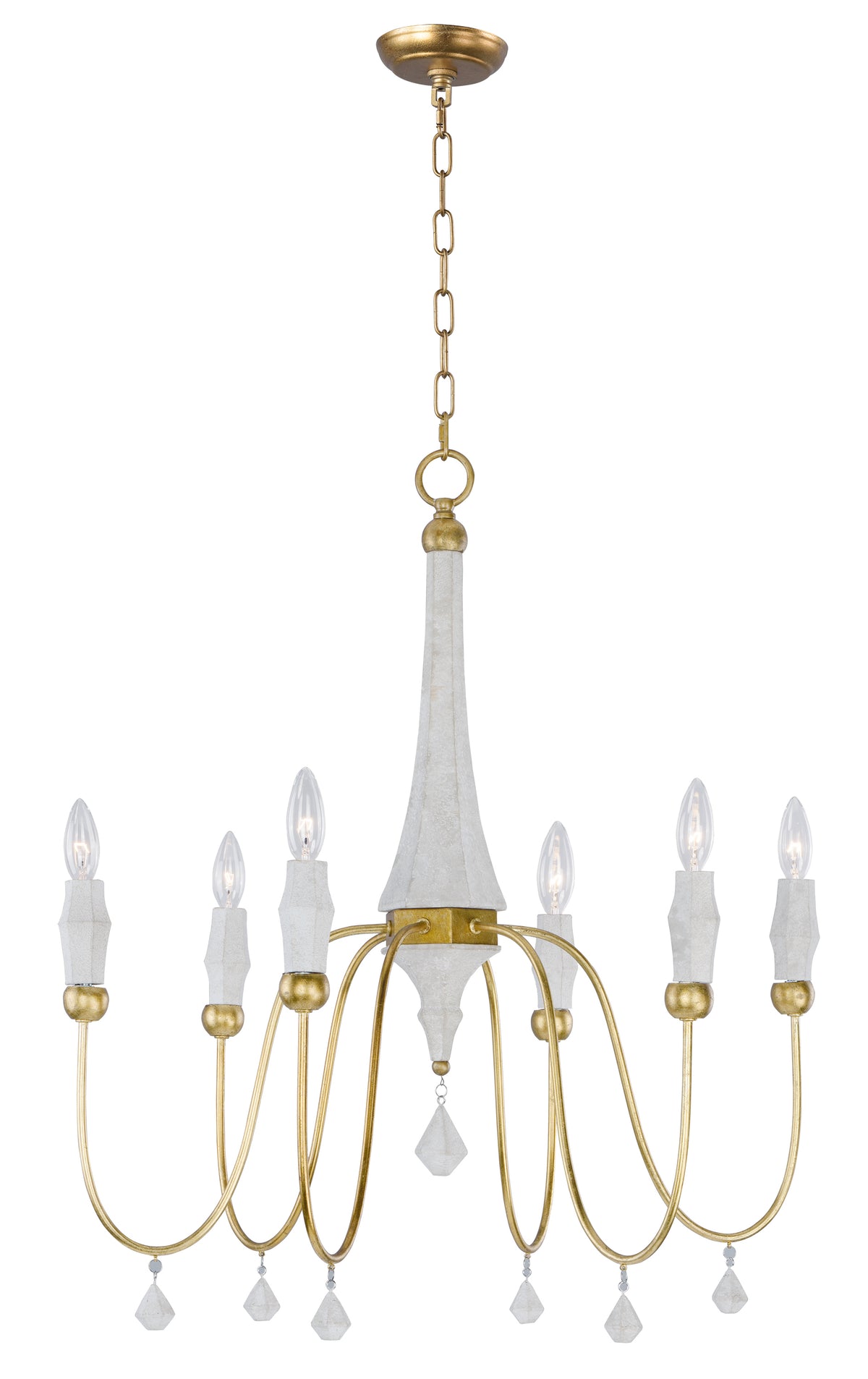 Maxim Claymore 6-Light Chandelier Model: 22436CSTGL — Lighting For Less