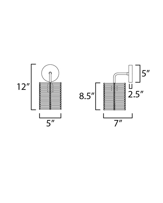 Maxim Vannerie 1-Light Wall Sconce Model: 22440NAEC