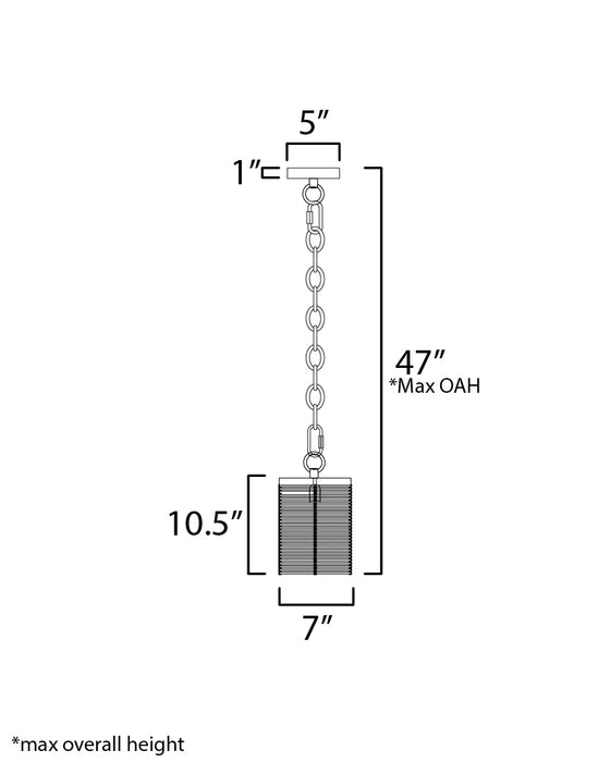 Maxim Vannerie 1-Light Mini Pendant Model: 22441NAEC