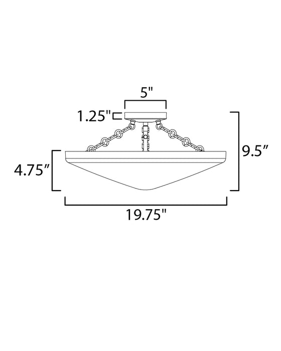 Maxim Artemis 3-Light Flush Mount Model: 22450WTNAB