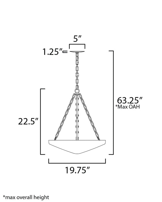 Maxim Artemis 4-Light Pendant Model: 22454WTNAB