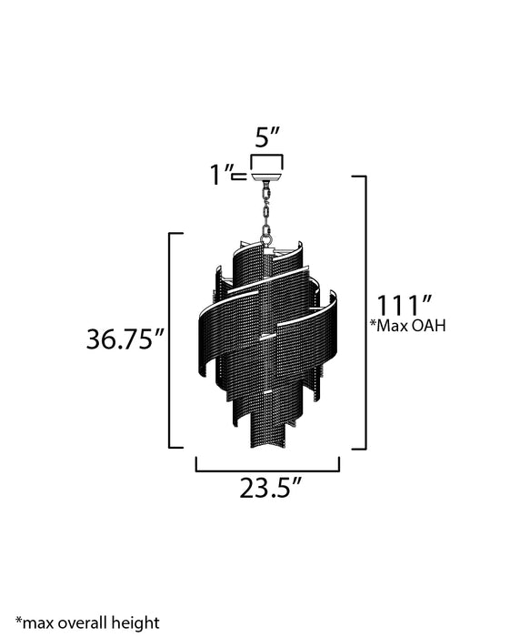 Maxim Fontaine 7-Light Chandelier Model: 22467WWDGS