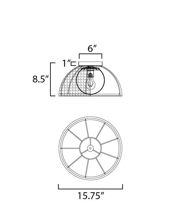 Maxim Cestino 1-Light Flush Mount Model: 22470WWT