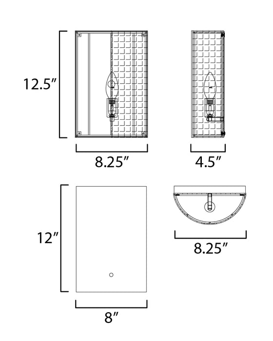 Maxim Cestino 1-Light Wall Sconce Model: 22471WWT