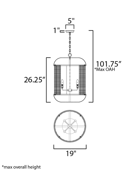 Maxim Cestino 19 Pendant Model: 22474WWT