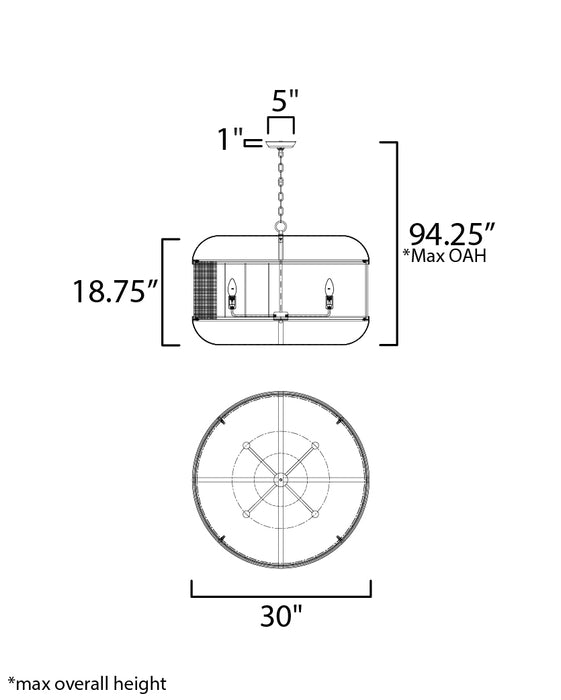 Maxim Cestino 30 Pendant Model: 22475NAANB