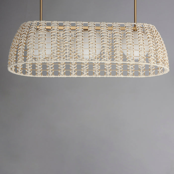 Maxim Macrame 3-Light Linear Pendant Model: 22483SWGLD