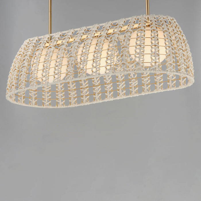 Maxim Macrame 3-Light Linear Pendant Model: 22483SWGLD