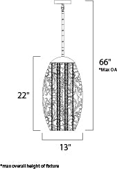 Maxim Arabesque 6-Light Pendant Model: 24151BCGS