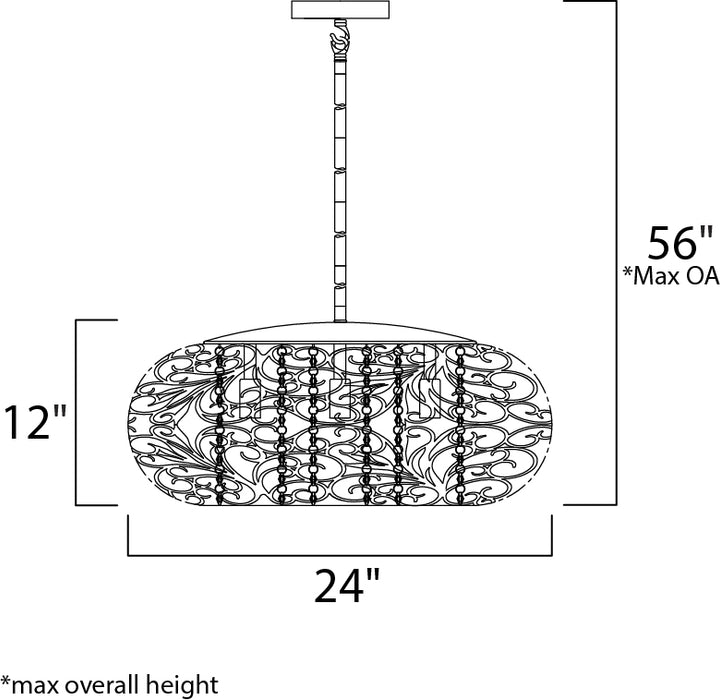 Maxim Arabesque 9-Light Pendant Model: 24155BCGS