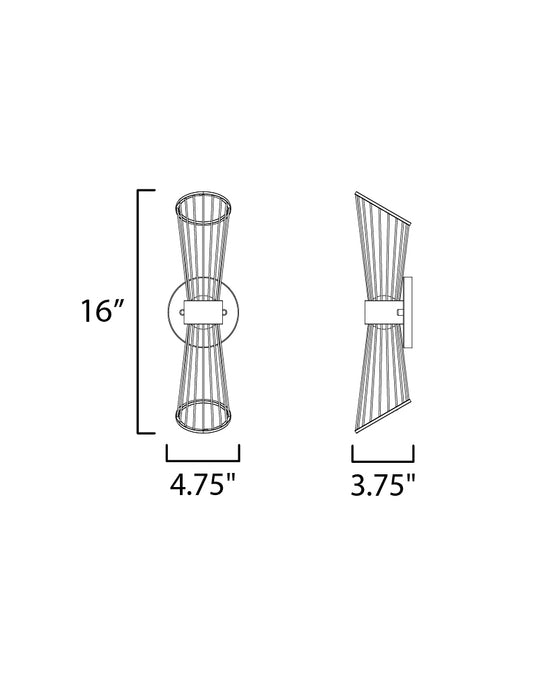 Maxim Zeta LED Wall Sconce Model: 24171NAB