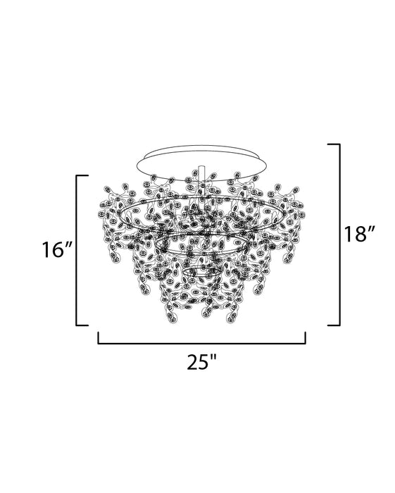 Maxim Comet 7-Light Flush Mount Model: 24200BCPC