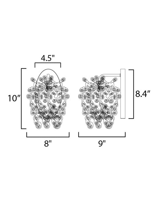 Maxim Comet 1-Light Wall Sconce Model: 24202BCPC