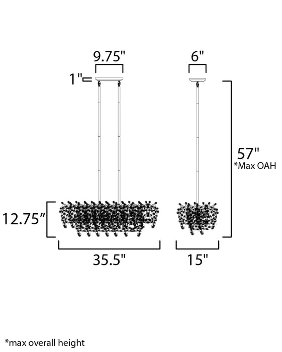 Maxim Comet 7-Light Linear Pendant Model: 24206BCPC