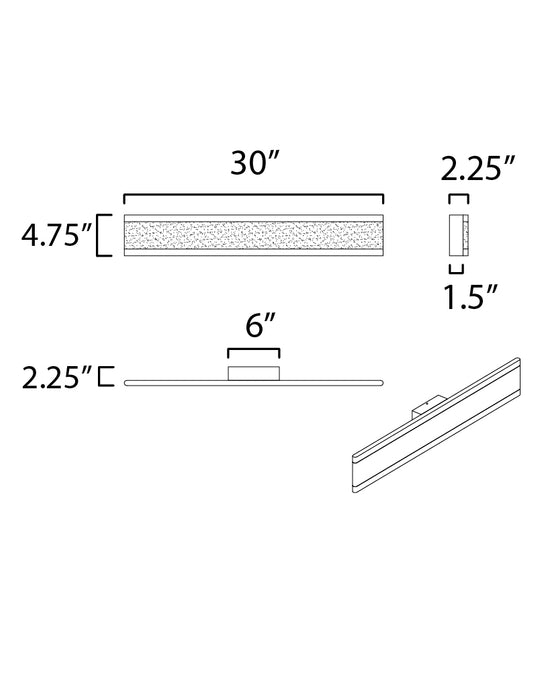 Maxim Visor 30 LED Wall Sconce Model: 24756FTBK