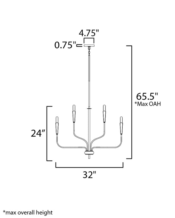 Maxim Vela 9-Light Chandelier Model: 24819SBR