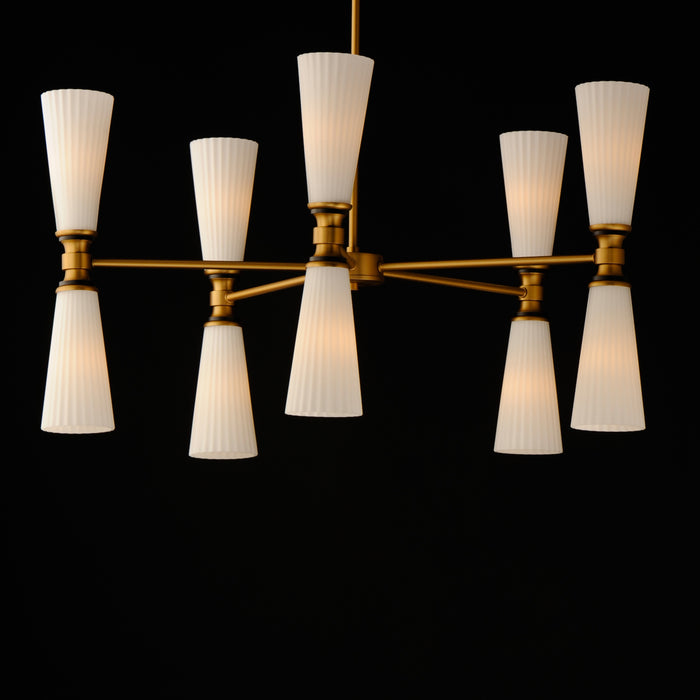 Maxim Krevat 10-Light Chandelier Model: 24825SWBKNAB