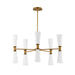 Maxim Krevat 10-Light Chandelier Model: 24825SWBKNAB