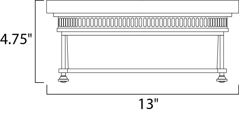 Maxim Hi-Bay 2-Light Flush Mount Model: 25000CLBZ