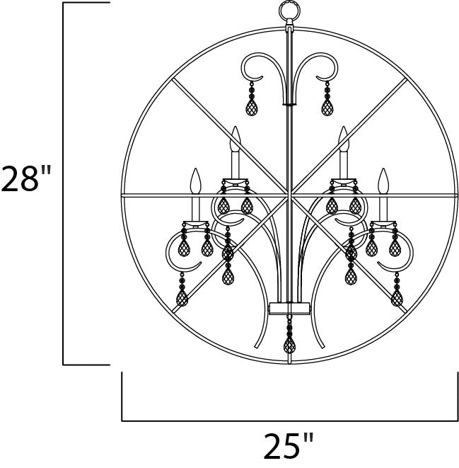 Maxim Orbit 6-Light Pendant Model: 25144ARPN