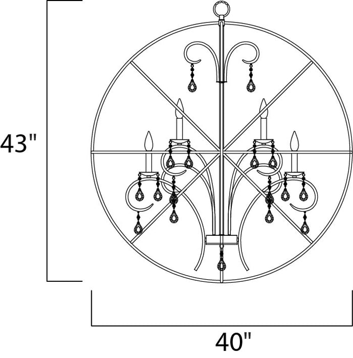 Maxim Orbit 12-Light Pendant Model: 25147ARPN