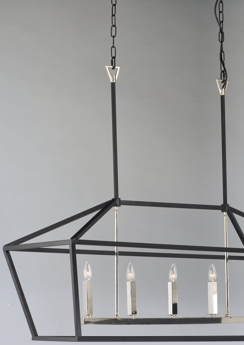 Maxim Abode 5-Light Linear Chandelier Model: 25157TXBPN