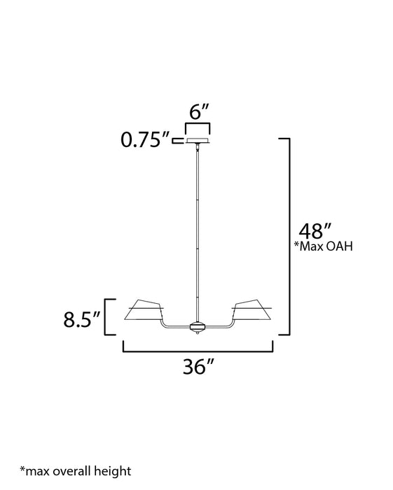 Maxim Lucas 5-Light Chandelier Model: 25225LFGNAB