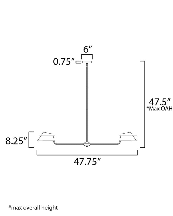 Maxim Lucas 8-Light Chandelier Model: 25228LFGNAB