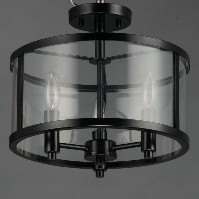 Maxim Sentinel 3-Light Semi Flush Model: 25250CLBK