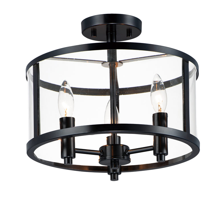 Maxim Sentinel 3-Light Semi Flush Model: 25250CLBK