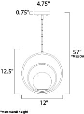 Maxim Coronet 1-Light Pendant Model: 26052SWSBR