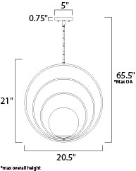 Maxim Coronet 1-Light Pendant Model: 26056SWSBR