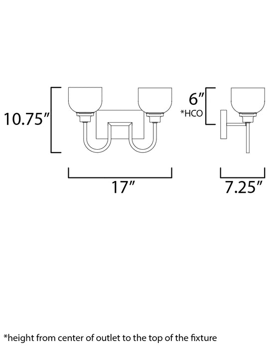 Maxim Swale 2-Light Bath Vanity Model: 26062WTPC