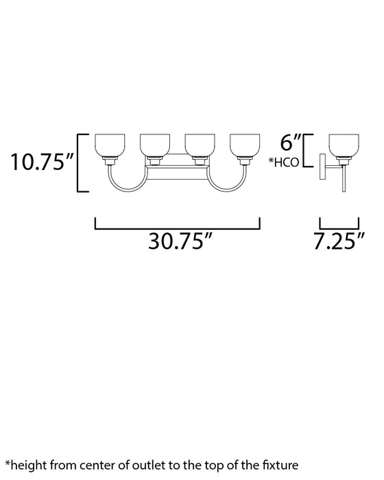 Maxim Swale 4-Light Bath Vanity Model: 26064WTPC