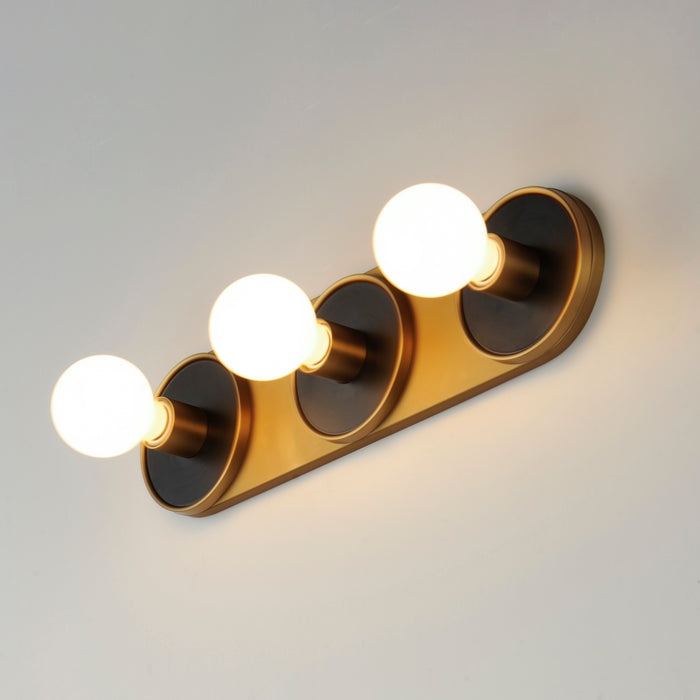 Maxim Hollywood 3-Light Sconce Model: 26093BKNAB