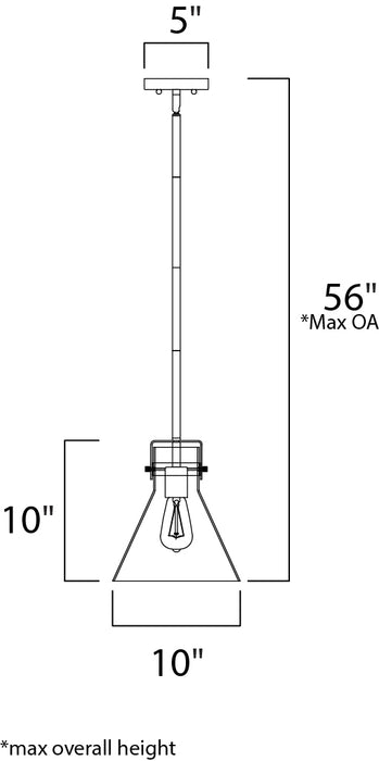 Maxim Seafarer 1-Light Pendant With Bulb Model: 26115CDPC/BUL