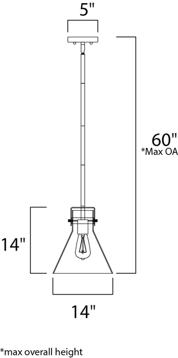 Maxim Seafarer 1-Light Pendant with Bulb Model: 26119CDPC/BUL