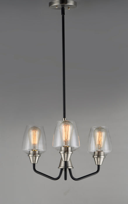 Maxim Goblet 3-Light Chandelier Model: 26124CLBKSN