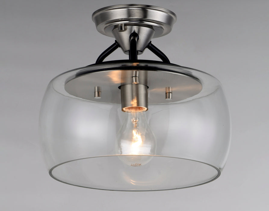 Maxim Goblet 1-Light Semi Flush Mount Model: 26129CLBKSN