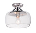 Maxim Goblet 1-Light Semi Flush Mount Model: 26129CLBKSN