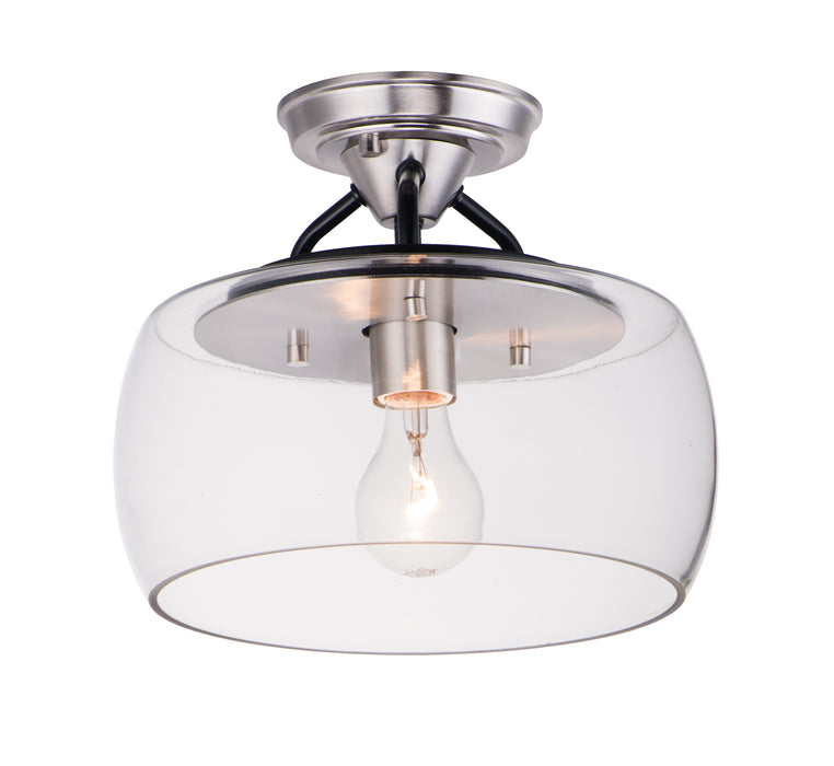 Maxim Goblet 1-Light Semi Flush Mount Model: 26129CLBKSN