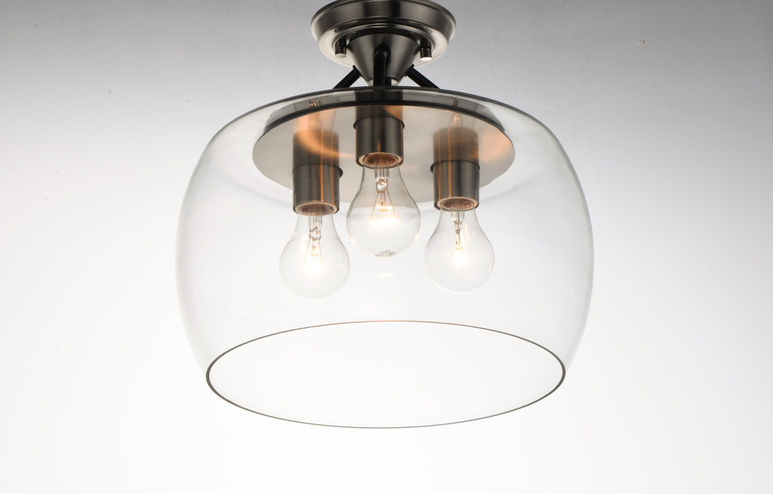 Maxim Goblet 3-Light Semi Flush Mount Model: 26130CLBKSN