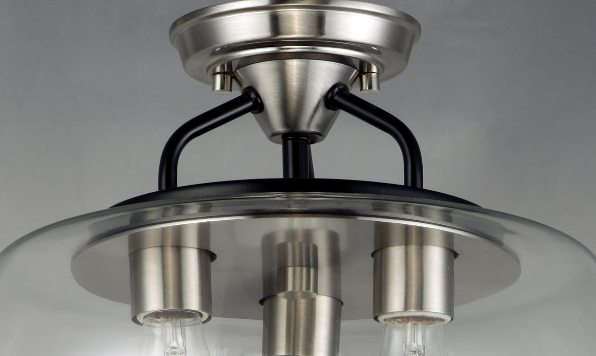 Maxim Goblet 3-Light Semi Flush Mount Model: 26130CLBKSN